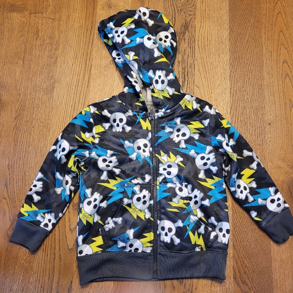 Healthtex Skulls, Cross Bones & Lightning Bolt Hoodie